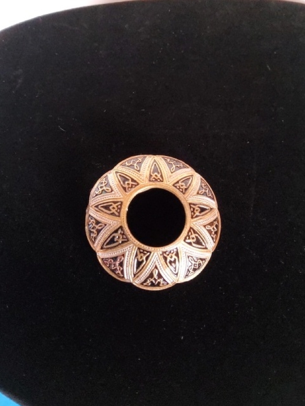 Vintage Damasoene Made In Spain Brooch.
